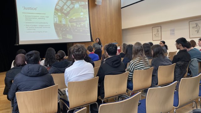 Sonam Gordhan delivers a workshop to Year 12 attendees